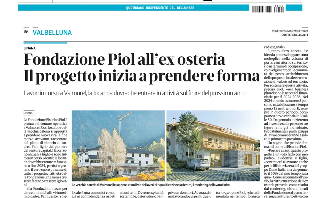 Fondazione Piol. All’ex osteria Il progetto inizia a prendere forma