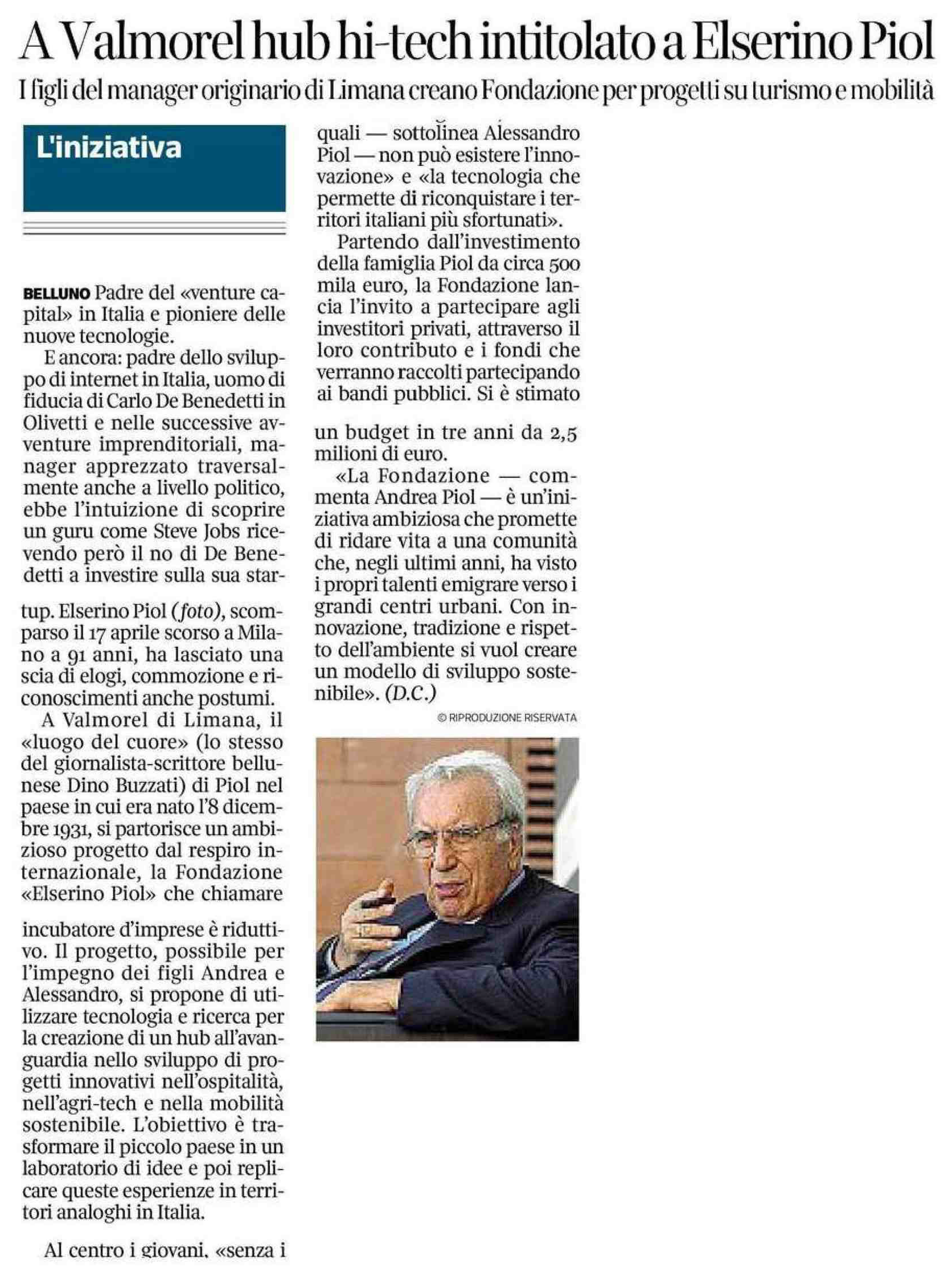 Articolo di: Corriere del Veneto 26 gennaio 2024