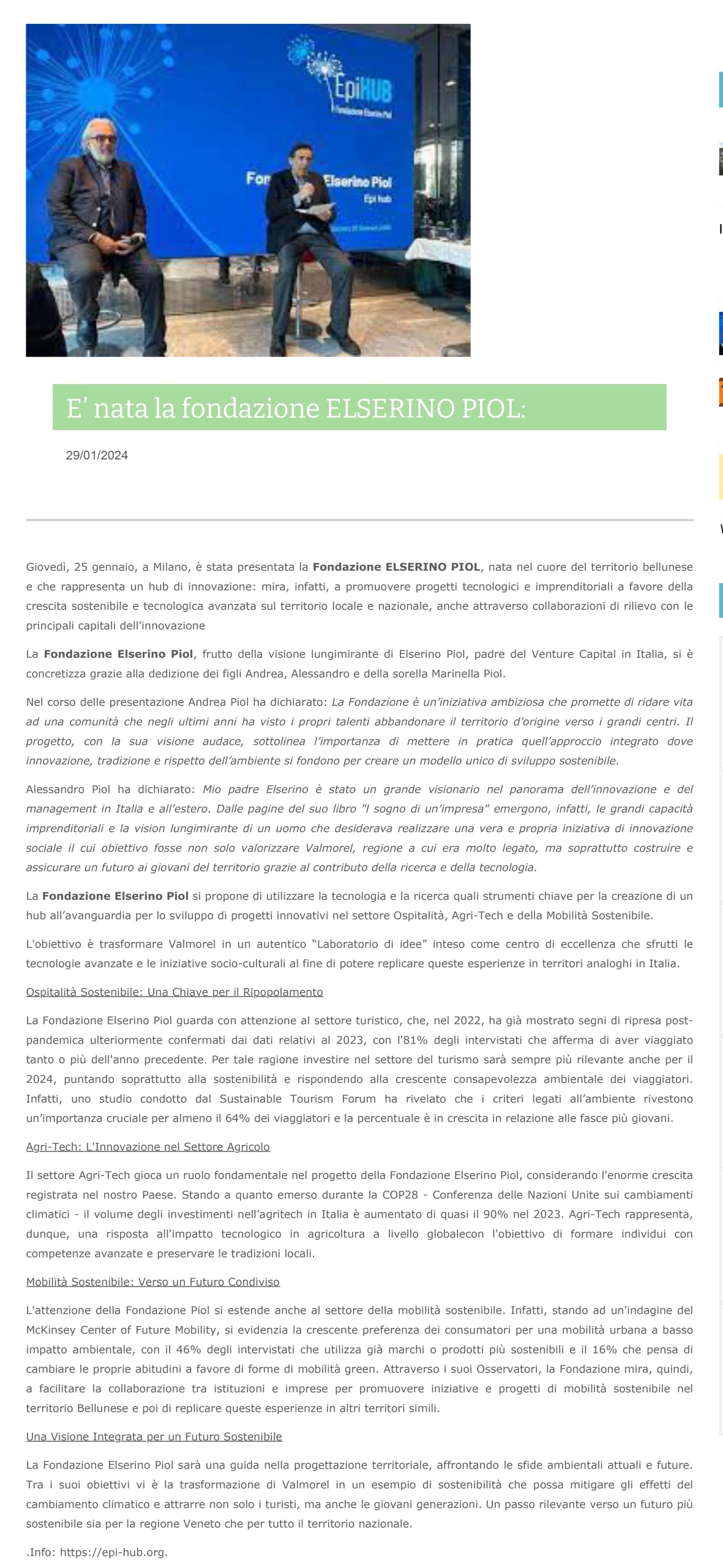 Articolo di: FOCUS ON LINE 29 gennaio 2024