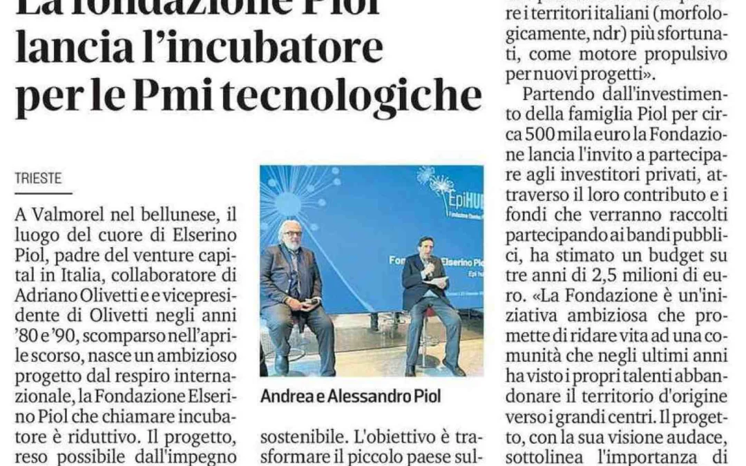 La fondazione Piol lancia l’incubatore per le PMI tecnologiche