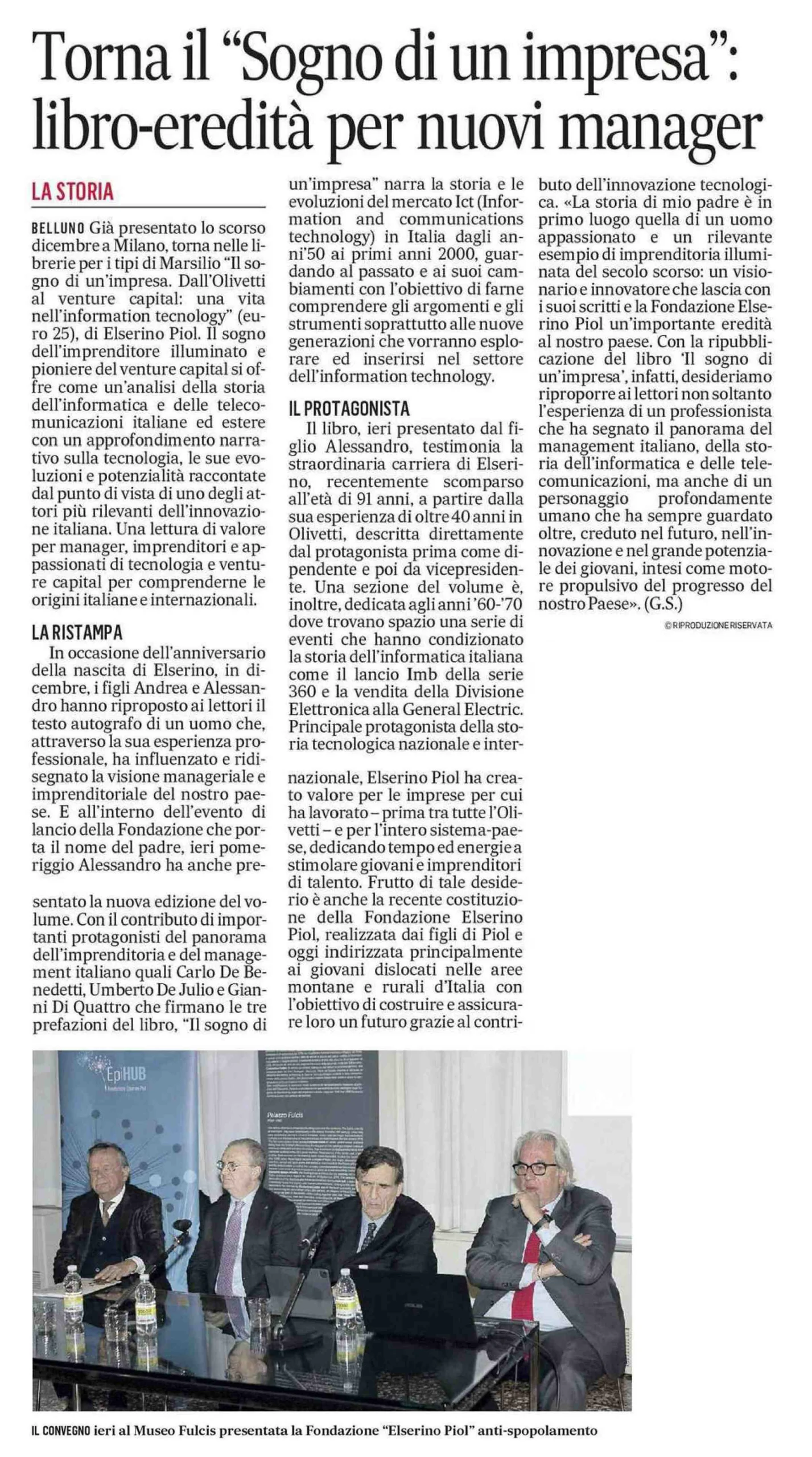 Articolo di: Il Gazzettino Belluno 2 febbraio 2024